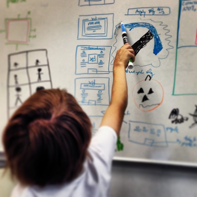 Simply, technology is applied science (which includes dry erase markers as extenders).