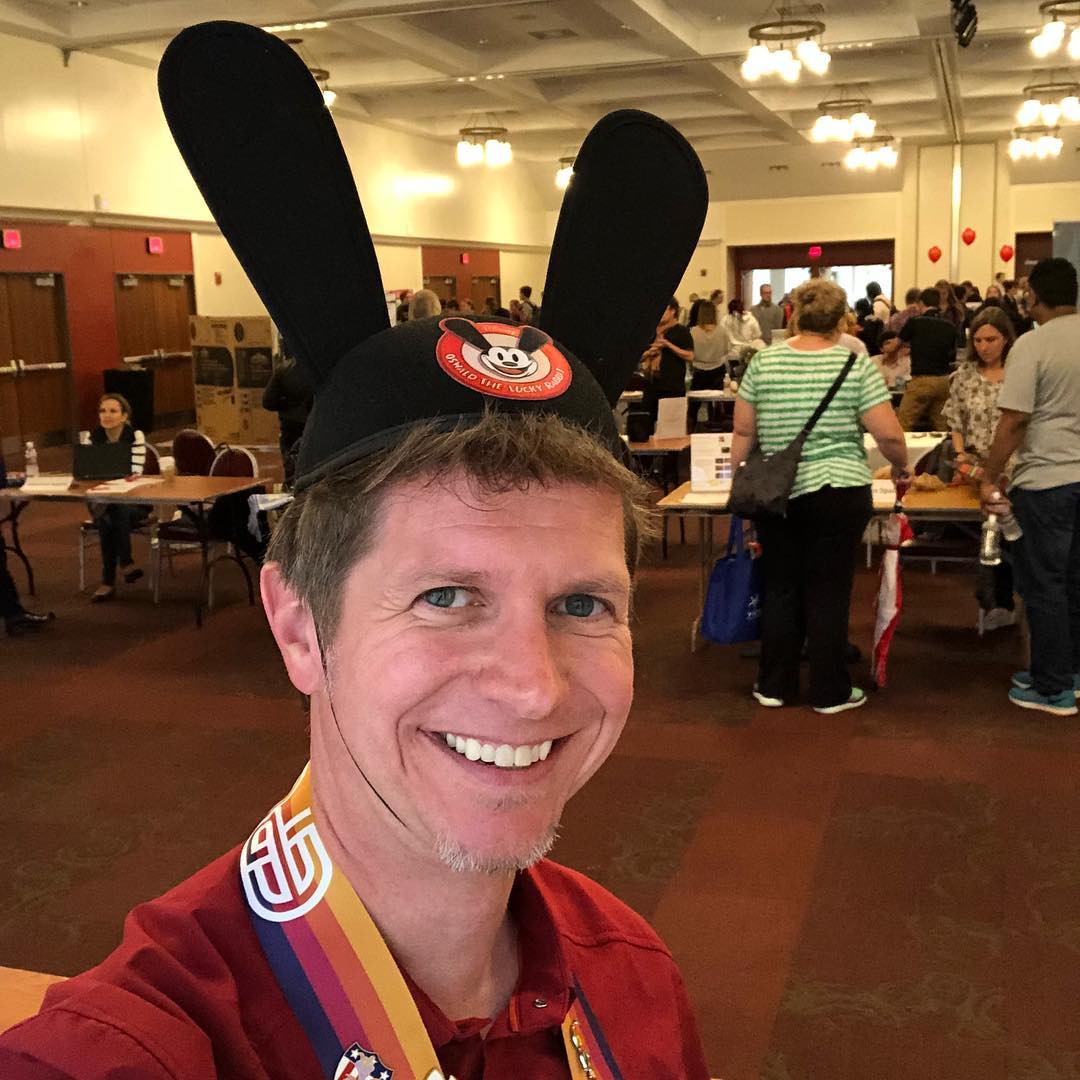 It’s study abroad/study away fair night at @miamiuniversity. Sporting my Oswald ears to talk about xdwdw19! @xdmiamioh @designmiamioh