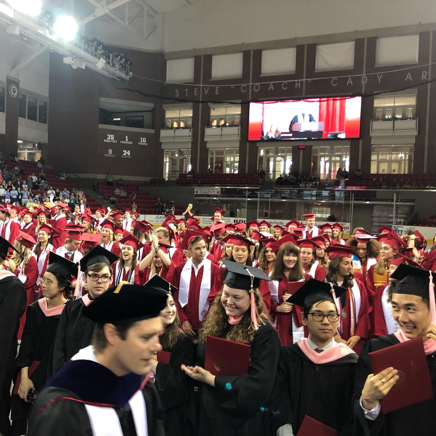 Job perk: I get one of the best seats in the house for Commencement. Congrats @miamiohcca class of 2019! @miamiuniversity