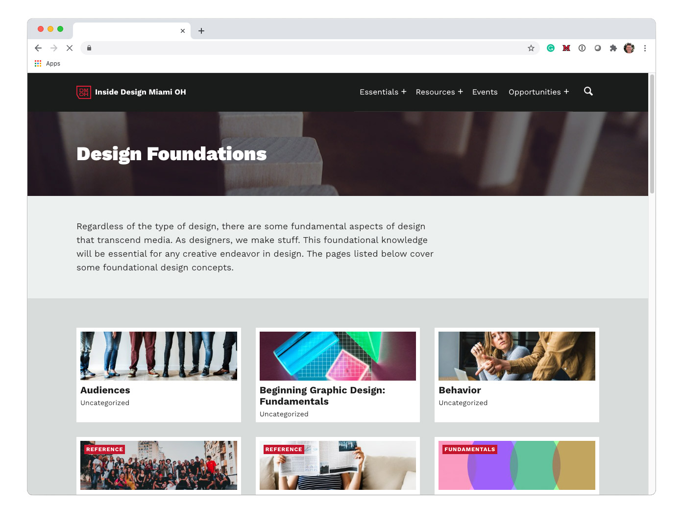 inside01 website mockup