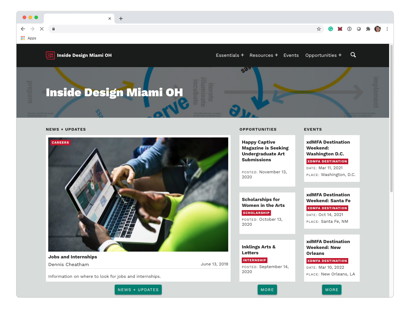 inside02 website mockup