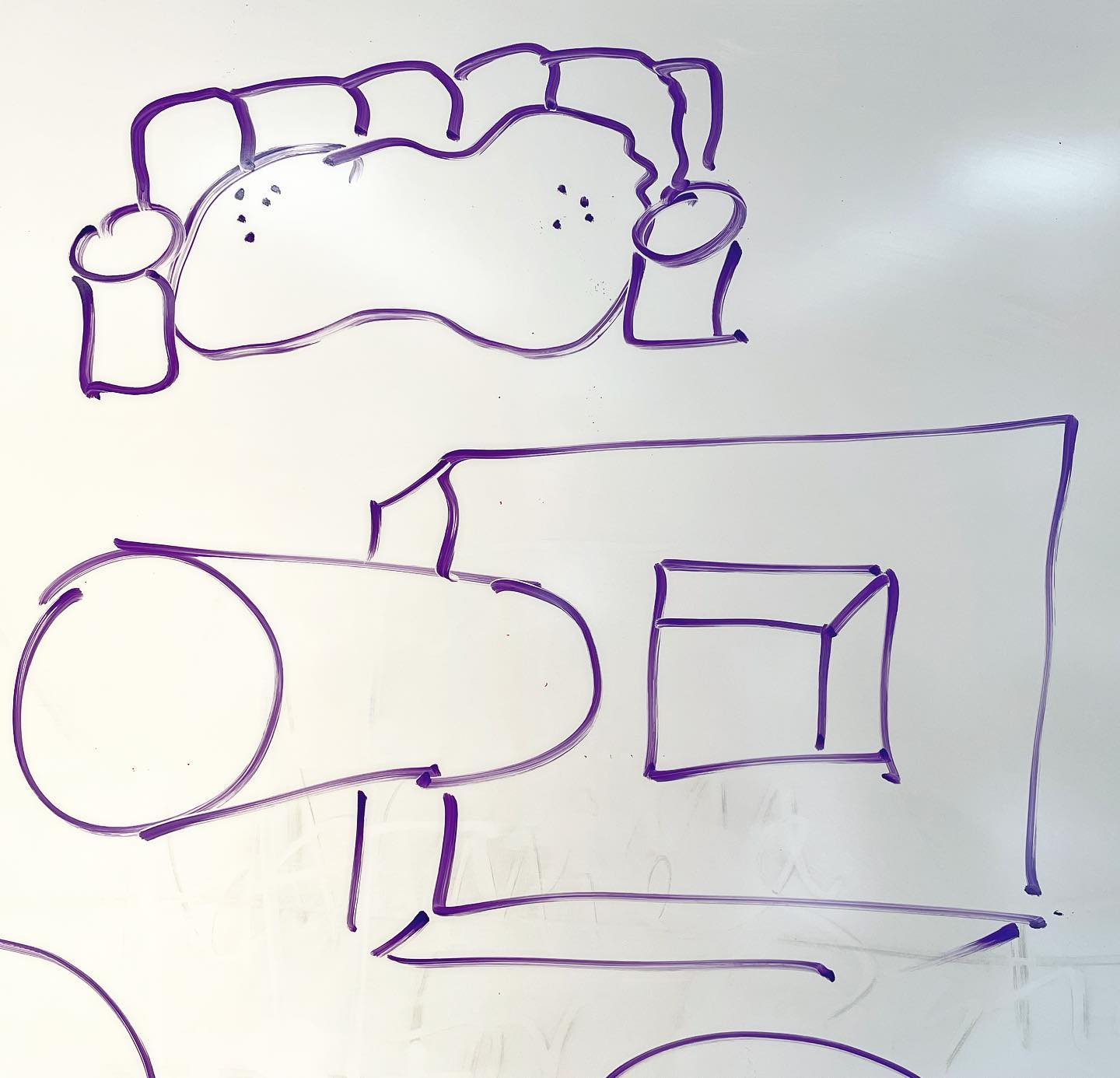 Couch potato. ️ peg  hole. Whiteboard presentation for Design Research Methods Basics @miamiohcca @miamiuniversity