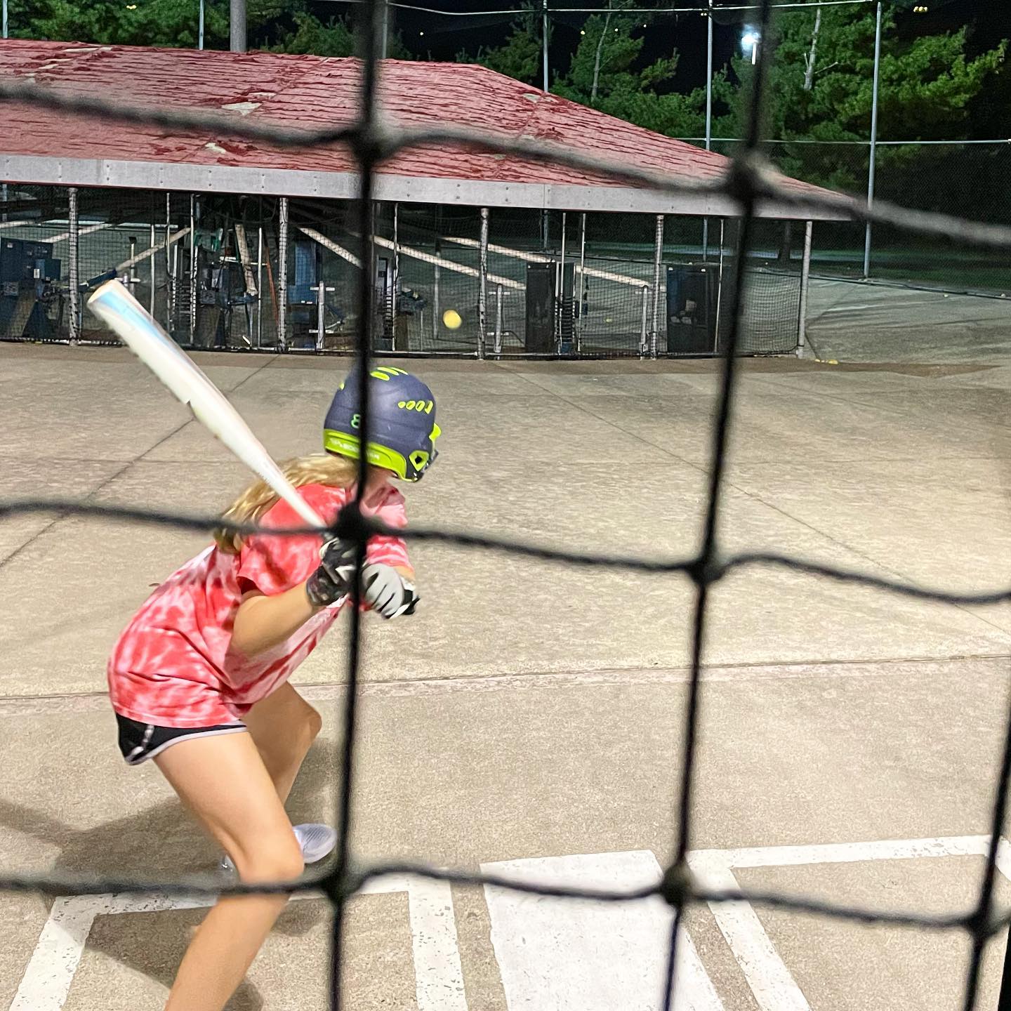 Time in the cage with my 🥎 kid.