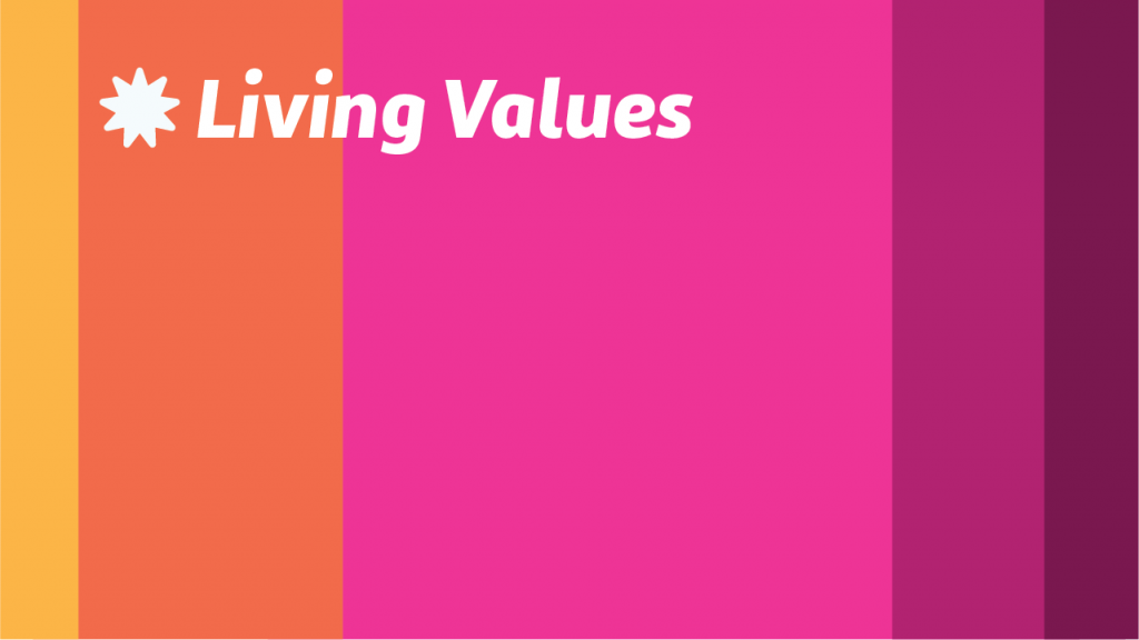 color bands logo for living values