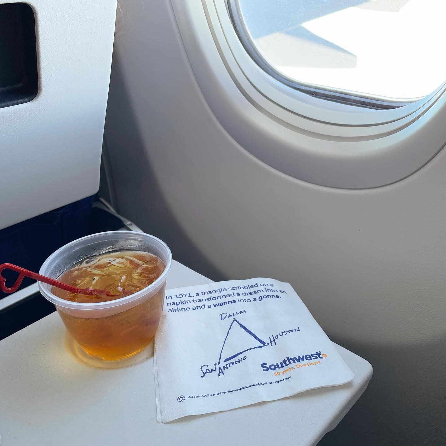 A Wild Turkey toast to Herb and @southwestair (after five and above 30,000 feet).