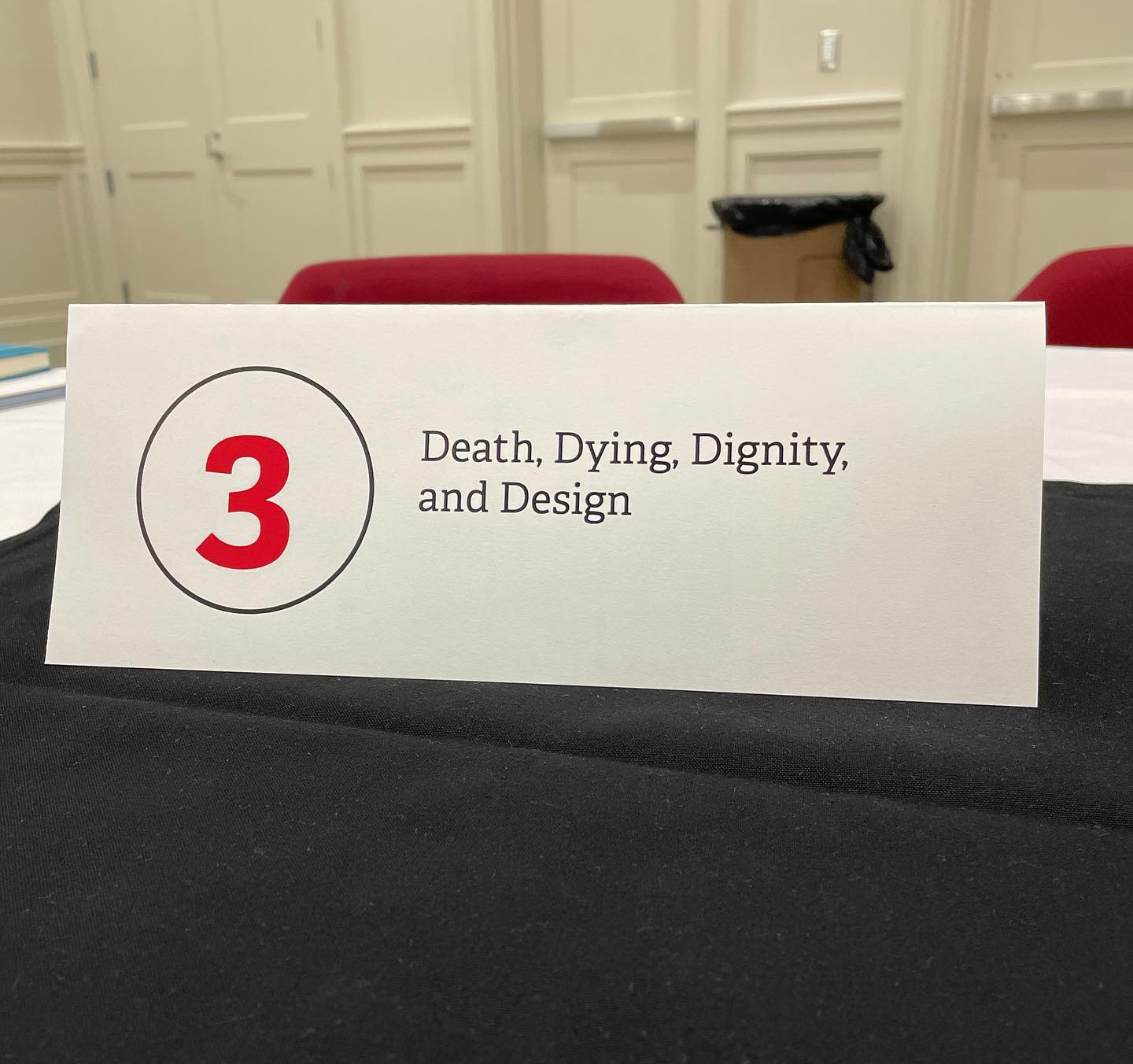 Let’s talk about death and design! I’m hosting a table about our work our groups are doing through @scrippsaging. @miamiuniversity