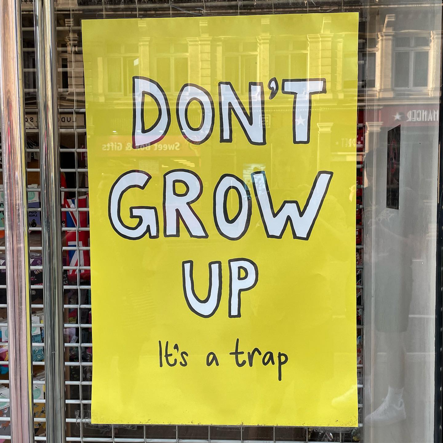 Sage advice from a toy shop.