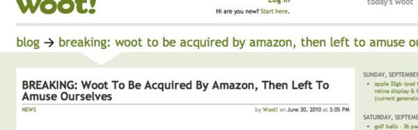 Woot and Amazon, Together Forever