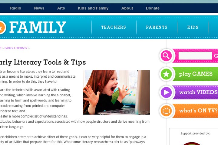 KERA Kids & Families Website