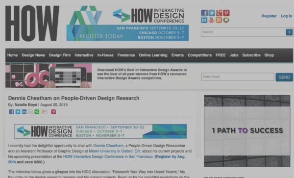 Thoughts on UX Education at HOW Magazine Online