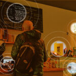 man shopping in a cafe