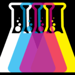 graphic with beakers