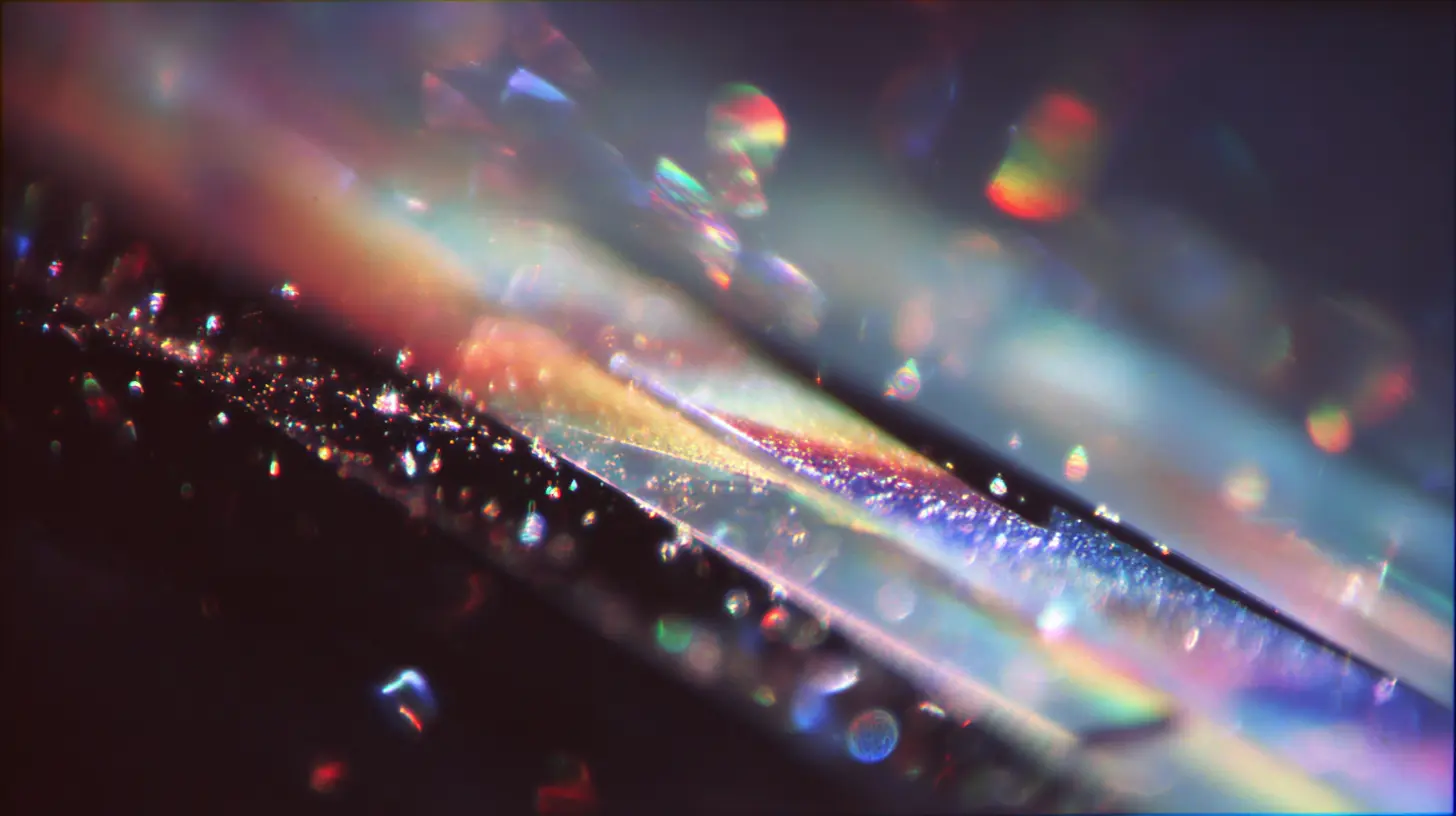 rainbows flowing out of a silicon chip