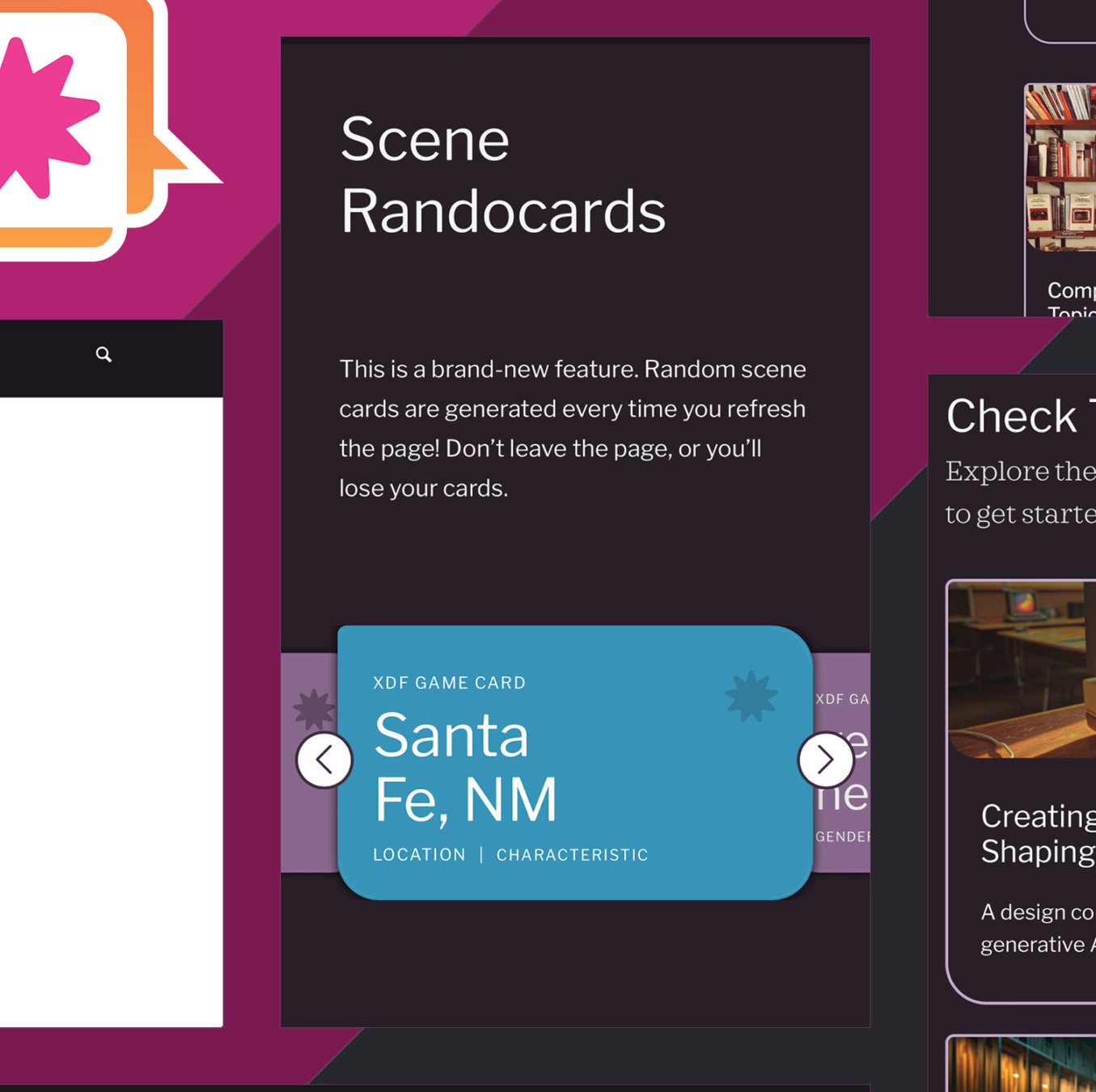 a detail image of a card on a website