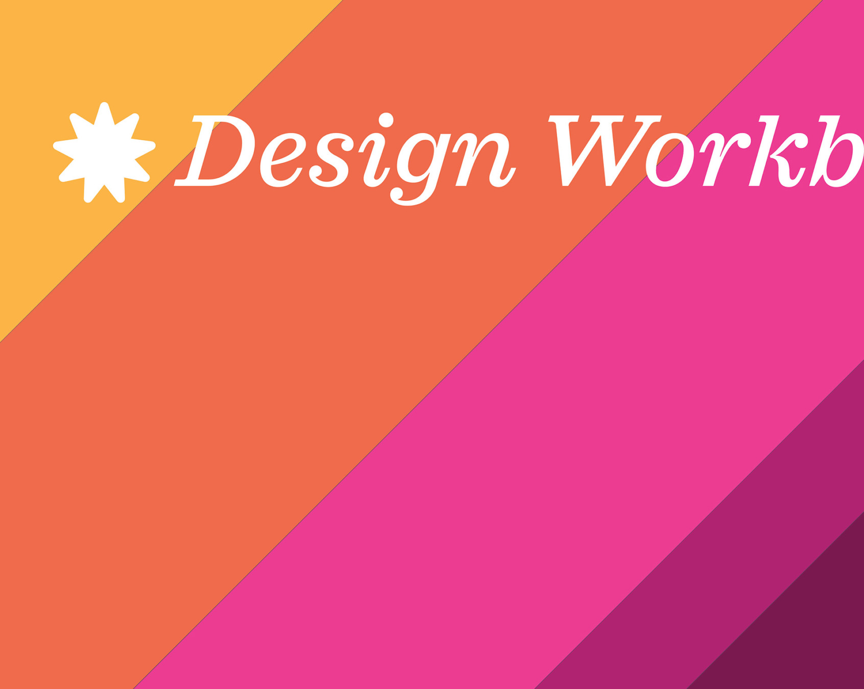 a detail image of the design workbench rainbow and logo