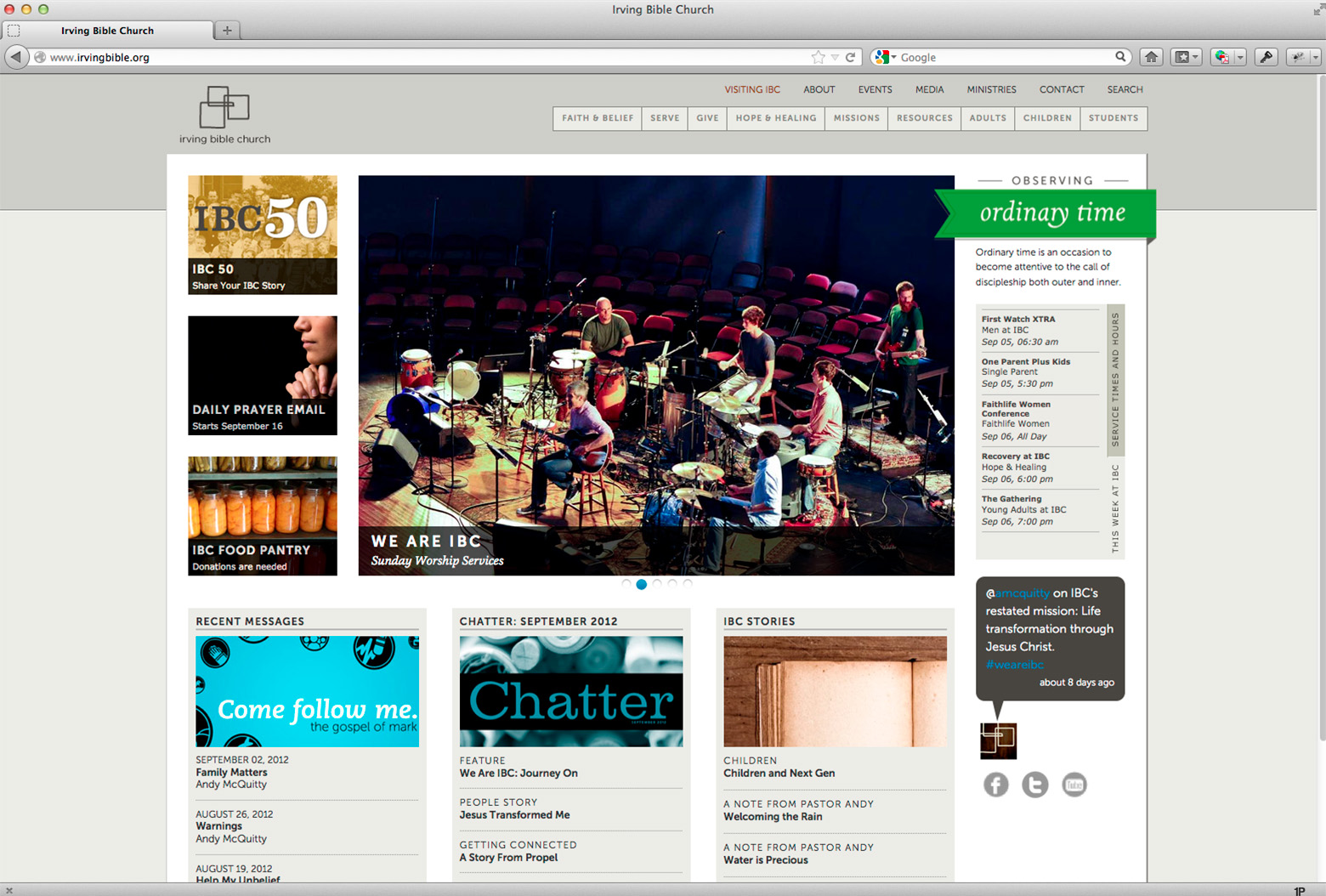 Irving Bible Church Website
