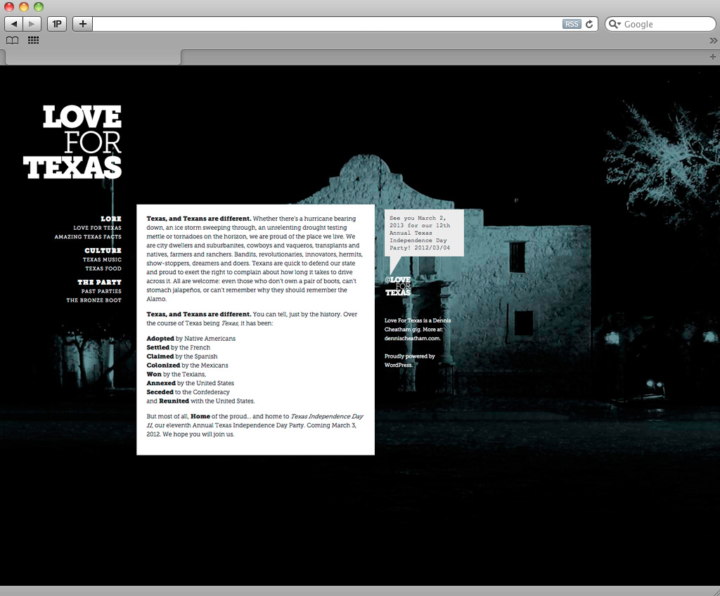 Love for Texas Website